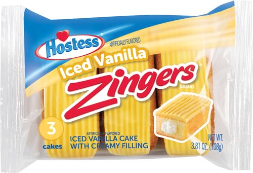 Hostess Zingers, Iced Vanilla, 3.81 Ounce (Pack of 6)