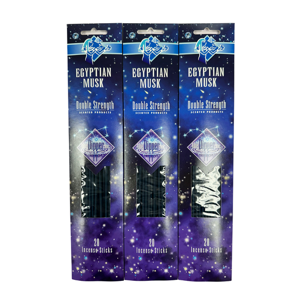 The Dipper Double Strength 11 inch Incense Sticks, Egyptian Musk, 3 Packs