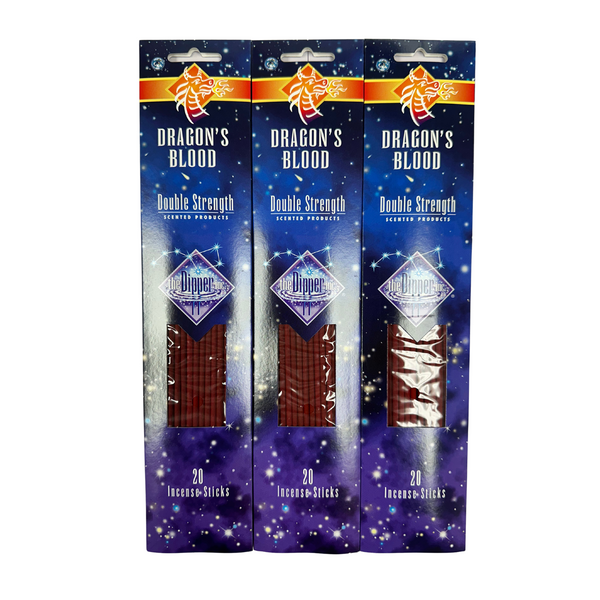 The Dipper Double Strength 11 inch Incense Sticks, Dragon's Blood, 3 Packs
