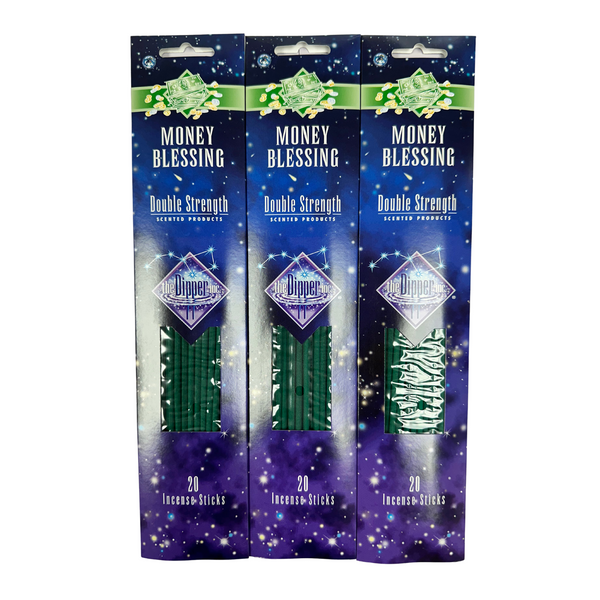 The Dipper 11inch Double Strength Incense, Money Blessing Pack of 3
