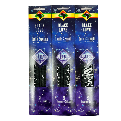 The Dipper Double Strength 11 inch Incense Sticks, Black Love, 3 Packs