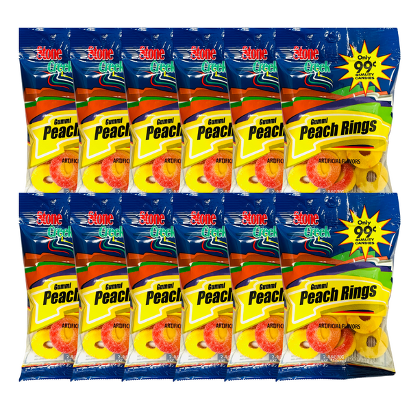 Peach Rings Candy, Pack of 12, StoneCreek
