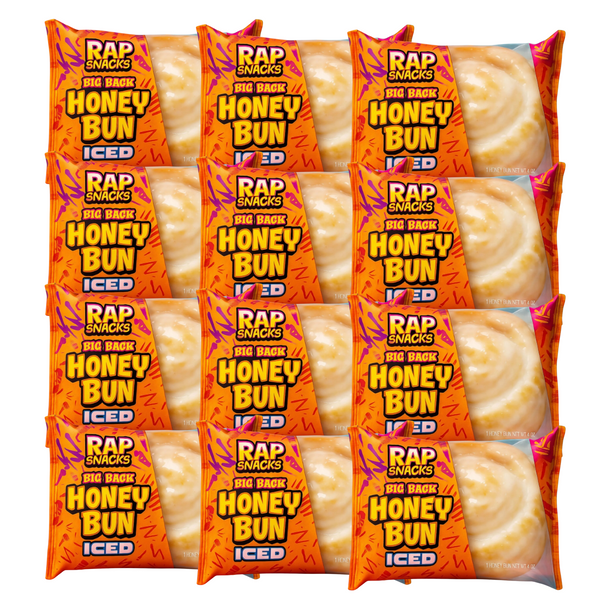 Rap Jumbo Honey Bun, Iced Flavor,4 Oz (Pack of 12)