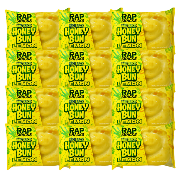 Rap Jumbo Honey Bun,  Lemon Flavor,4 Oz (Pack of 12)