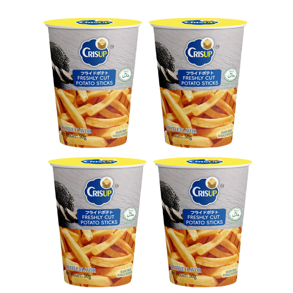 Crisup Freshly Cut Potato Sticks, Truffle Flavor, 1.76 Oz, Pack of 4